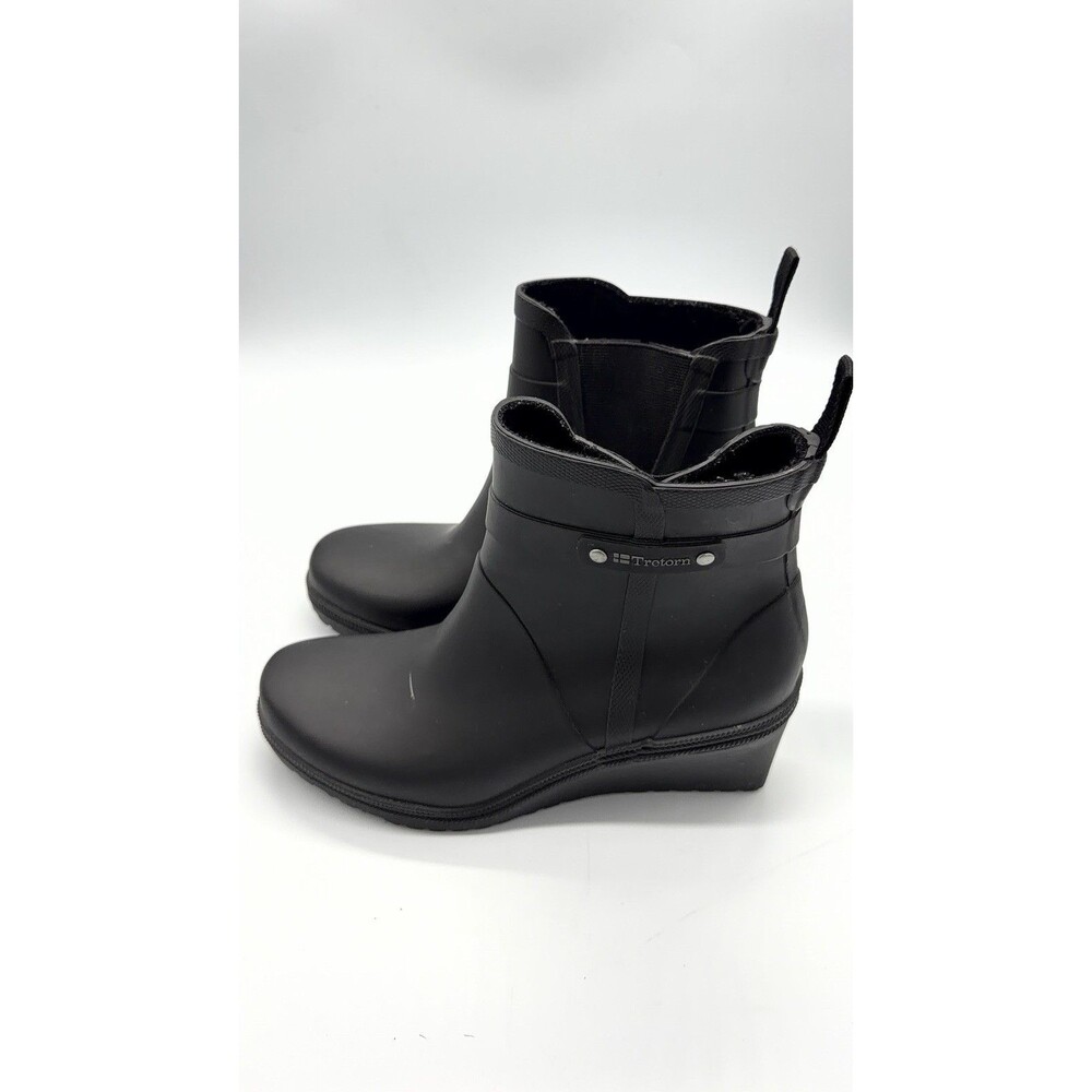 Tretorn Plask Mid Women's 38 Rainboots Wedge Waterproof Ankle Pull On Heel